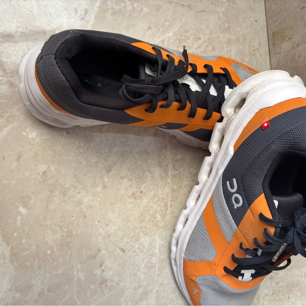 Orange and Gray Athletic Shoes look like new